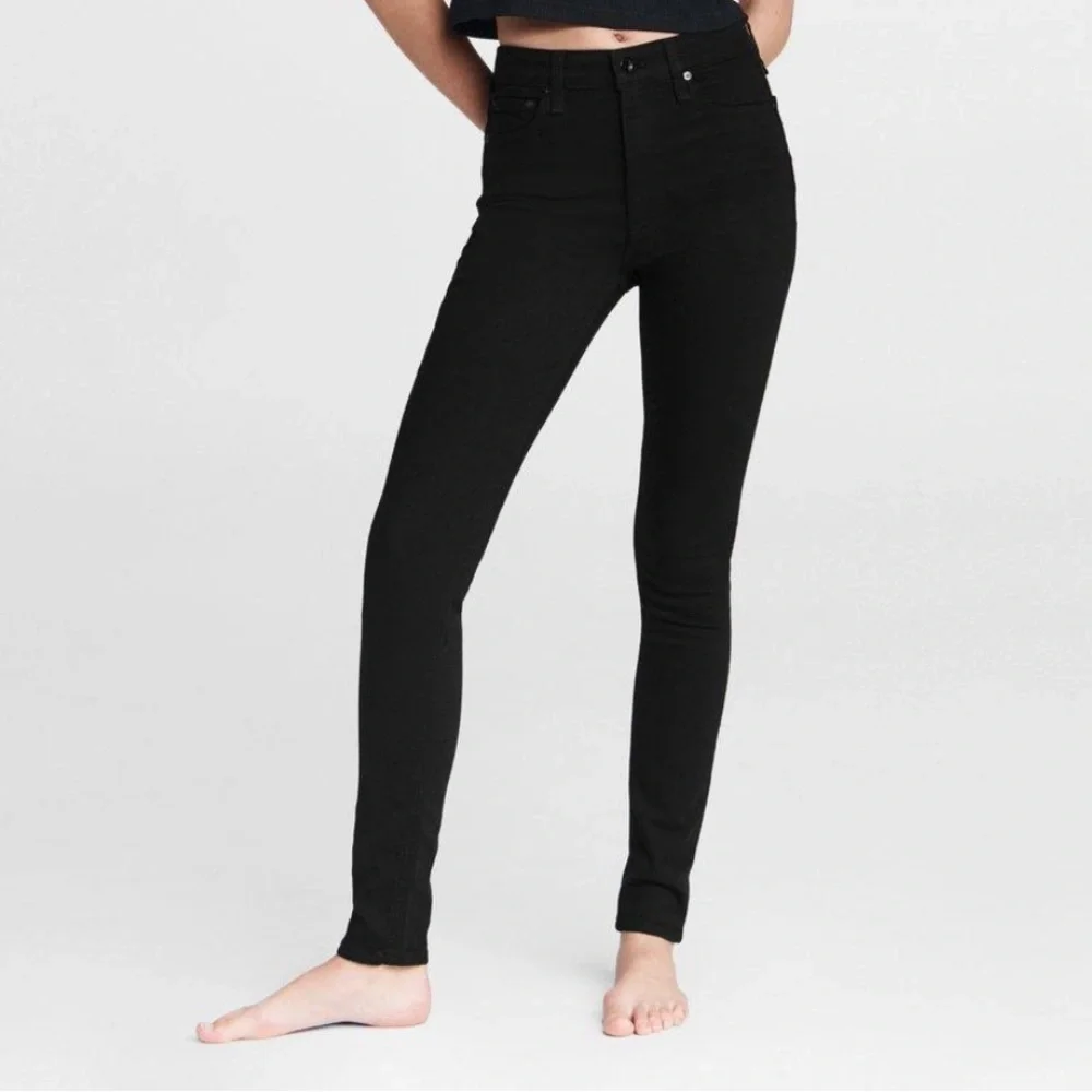 NWT Rag & Bone Nina High Rise skinny black jeans sz 29 - Picture 6 of 12